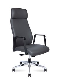 Кресло офисное Arco grey серая экокожа - Фото предпросмотра