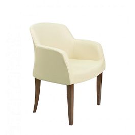 (fab-al580-be) Стул Фабий, искусственная кожа, цвет бежевый Ecotex 3014, опора деревянная (арт.AL-580) - Фото предпросмотра