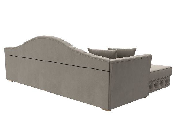 Диван угловой Артис левый угол Микровельвет бежевый - Вид 6