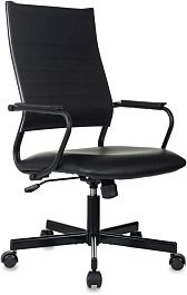 Кресло руководителя Бюрократ CH BALANCE черный экокожа крестов. металл черный - Фото предпросмотра