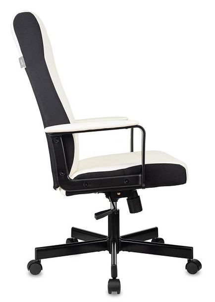 Кресло руководителя Бюрократ DOMINUS белый/черный экокожа крестов. металл - Вид 2