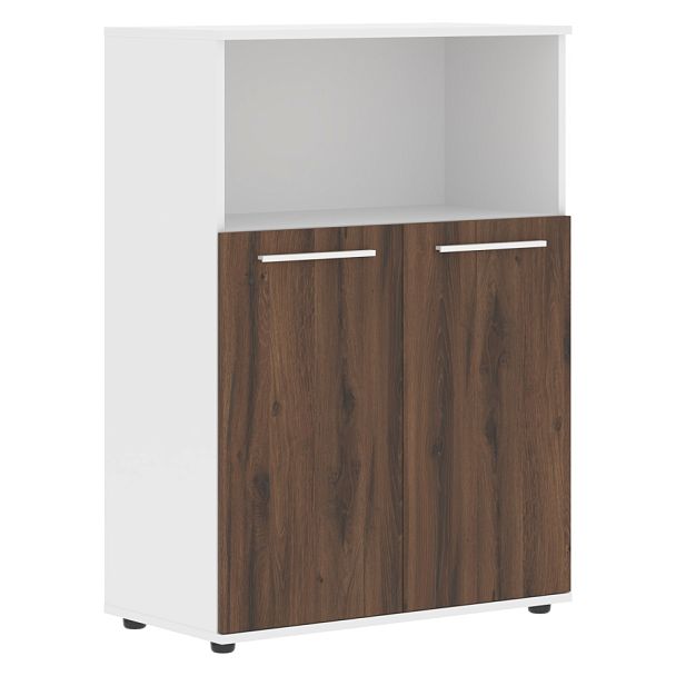 Шкаф средний широкий EMCS 85.3 Дуб Денвер тёмный/Белый/Белый 852х430х1199 EDIS - Вид 1