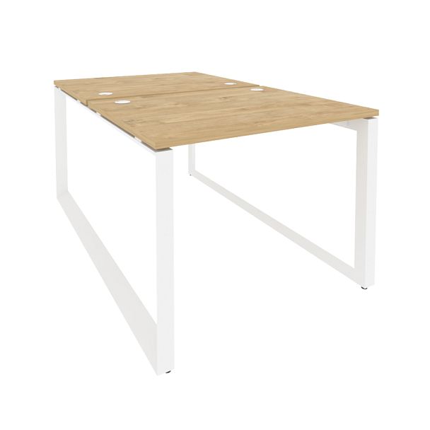 Onix Рабочая станция на О-образном м/к O.MO-D.RS-2.1.8 Тиквуд светлый/Белый металл 980*1635*750 - Вид 1