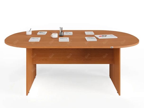 UNITY PКС-12/20 ВИШНЯ Конференц стол овальный Универсальный 2000х1200х750 - Вид 1