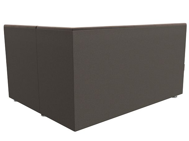 Кухонный угловой диван Уют правый (полностью велюр коричневый) - Вид 6