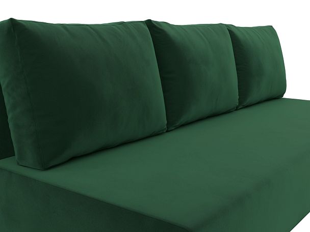 Диван прямой Лига-033 Велюр зеленый - Вид 4