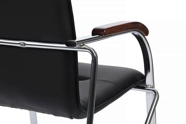 Стул Самба с деревянными подлокотниками SMB-02H Хром гальв. Черный - Вид 10