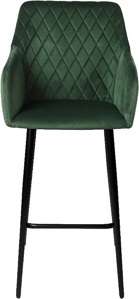 Барное поворотное кресло Барли К, Confetti deep forest/черный - Вид 3