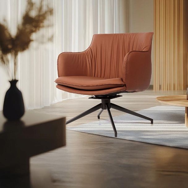 Лаунж кресло Sofia, иск.кожа терракот - Вид 15