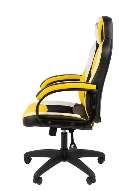 Кресло Chairman game 17 Россия экокожа черный/желтый/белый - Вид 7