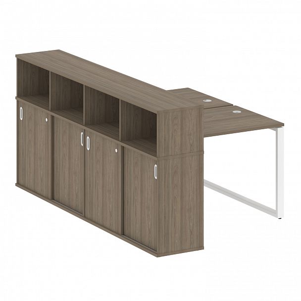 Рабочая станция "Metal System" БО.РС-СШК-4.1 вяз/белый - Вид 1