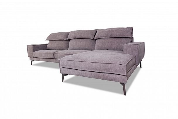 Диван ENZO с шезлонгом, рогожка, бежевый - Вид 6