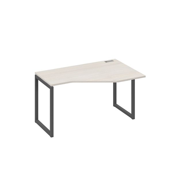 Стол эргономичный правый "Техно" на металлокаркасе QUATTRO A4 А4 Б4 054 БП дуб / металлокаркас антрацит - Вид 1