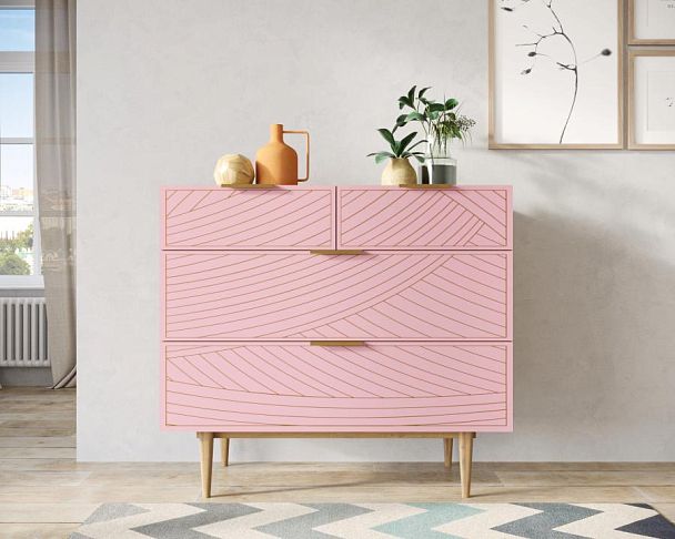 Комод с четыремя ящиками Line LN14/GR1/pink - Вид 4