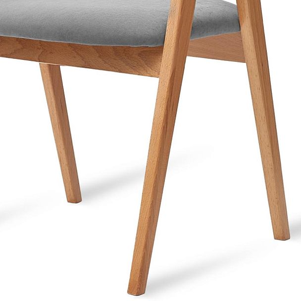 Стул деревянный Кайто Бук натуральный/Светло-Серый - Вид 7