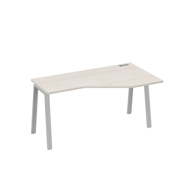 Стол эргономичный правый "Техно" на металлокаркасе TRE A4 А4 Б3 056 БП дуб / металлокаркас серый - Вид 1
