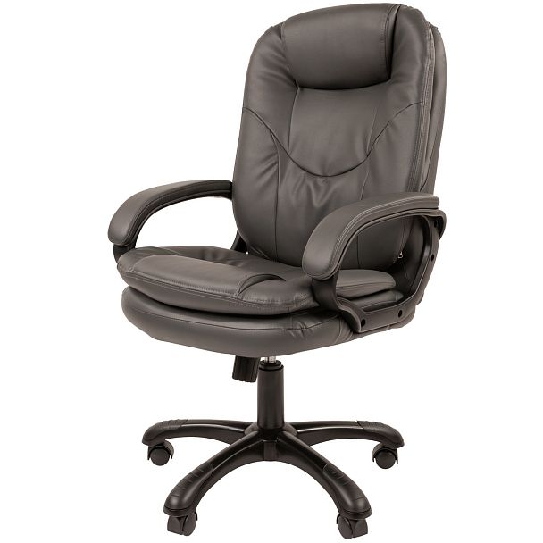 Кресло CHAIRMAN 668, экокожа, серый - Вид 2