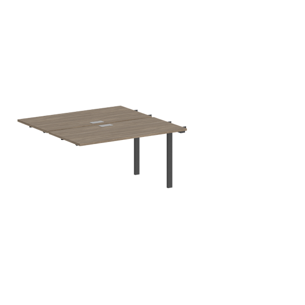 Секция  раб. станции Sigma 2800х1438х750 / профиль: 60х30 антрацит; столешница: дуб темный - Вид 1