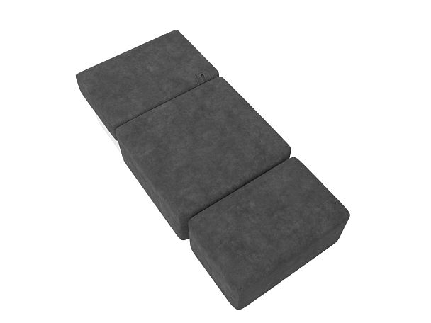 Модули диван и пуф Лига-060 НПБ Велюр серый - Вид 8