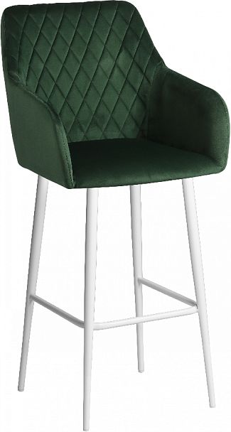 Барное поворотное кресло Барли К, Confetti deep forest/белый - Вид 4