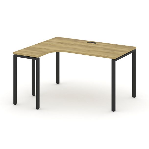 Concept Стол эргономичный CN.SA-001(L) Дуб Винченцо/Металл Черный 1380*1180*750 - Вид 1