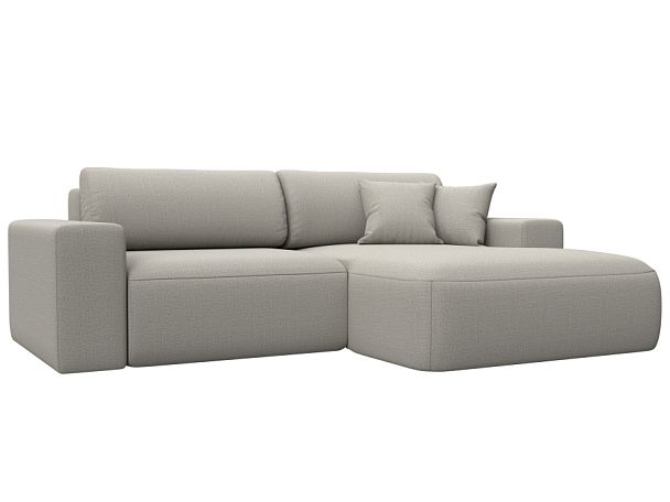 Диван угловой Лига-036 НПБ Классик правый угол Рогожка бежевый - Вид 1