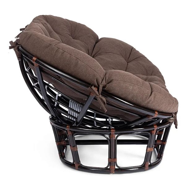 Диван Мамасан/Mamasan (23/02 W) /с подушкой и ремешками/Antique brown (античный черно-коричневый) - Вид 2