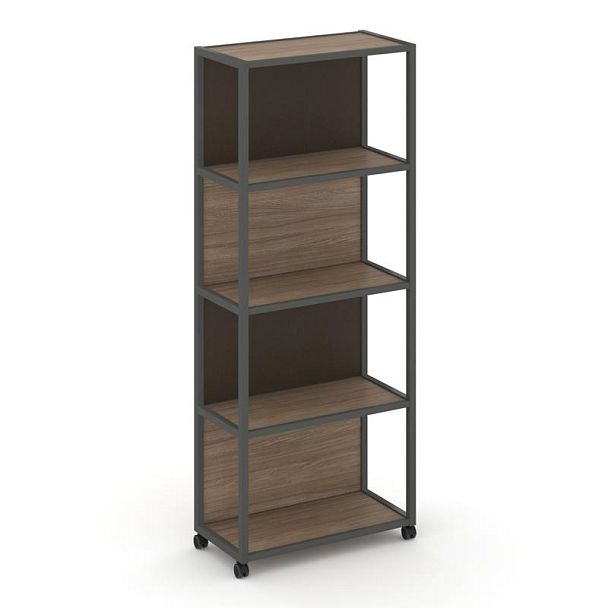 Shelf Mobile Стеллаж 5 уровней 1 секция VR.LT-STK-504.12 Дуб Аризона/Металл Антрацит/W-25 1200*400*2000 - Вид 2