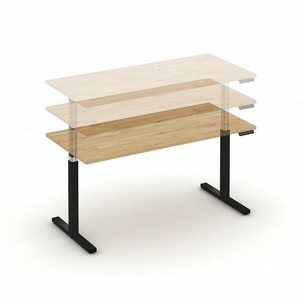 Стол электроподъемный "MOVE UP" MV.SE-4.7 Антрацит металл /  Тиквуд Светлый - Вид 4