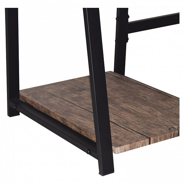 Стол на металлокаркасе BRABIX "LOFT CD-006", 1200х500х730 мм, 2 полки, цвет морёный дуб, 641224 - Вид 9