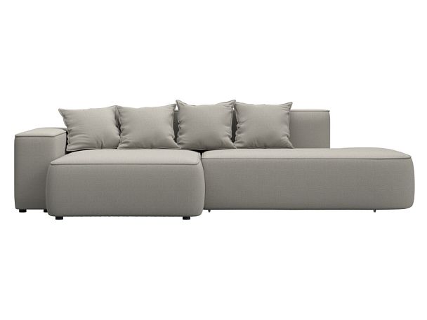 Диван угловой Лига-065 угол левый Рогожка бежевый - Вид 1