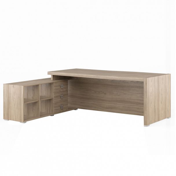 Стол письменный на опорной тумбе Solid 215x174x75 вяз - Вид 1