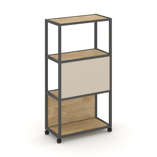 Shelf Mobile Стеллаж 4 уровня 1 секция VR.LT-STK-403.06 Тиквуд Светлый/Металл Антрацит/W-04 600*400*1523 - Вид 2