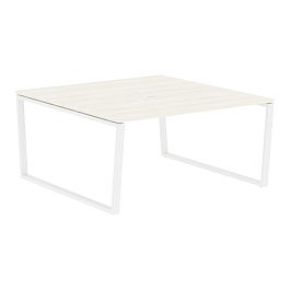 Стол 2-х местный EVWST 1516 Ясень Траун/Белый 1560х1606х750 EDIS - Фото предпросмотра