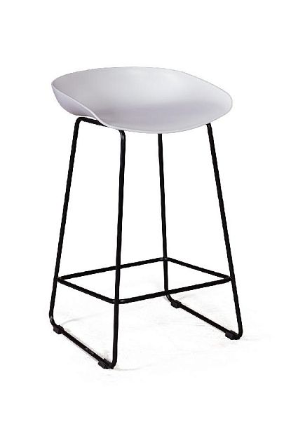 Стул полубарный Leo пластик белый - Вид 3