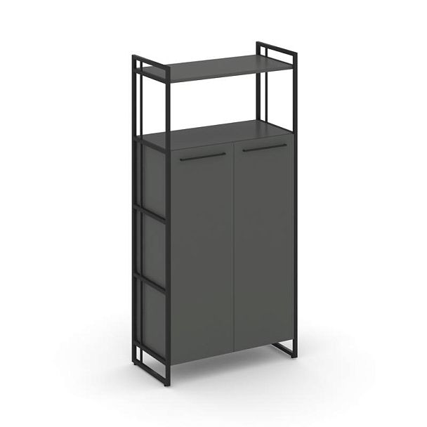 Rift Шкаф 4 ниши широкий RF.SS-43 Антрацит/Металл Черный 798*396*1648 - Вид 1