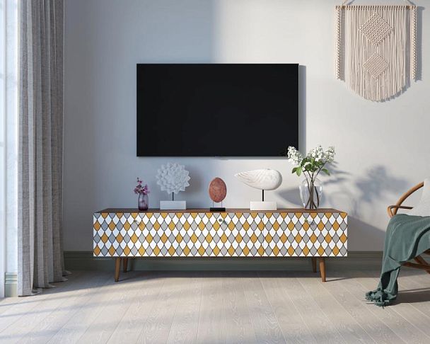 Комод Berber с ящиками низкий под TV принт 22 арт BB19/Print_22 - Вид 4