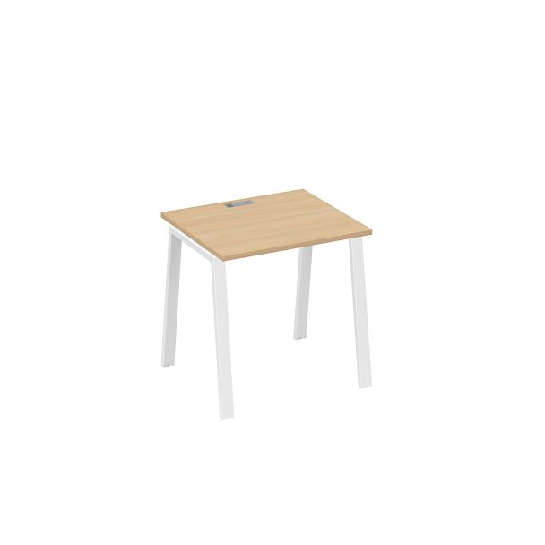 Стол письменный на металлокаркасе TRE A4 А4 Б3 011 БП натуральный дуб / металлокаркас белый - Вид 1