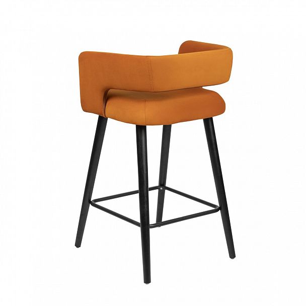 Стул барный Mars, велюр оранжевый - Вид 4