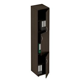 Шкаф для документов 3-дверный узкий Формула ФР 385 венге темный - Фото предпросмотра