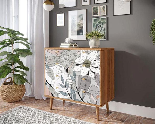 Комод Berber пять ящиков 50 принт арт BB36/Print_50 - Вид 3