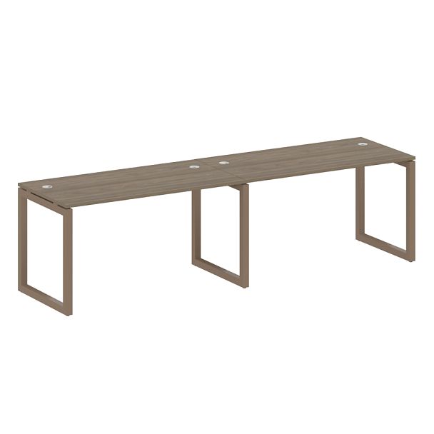 Metal System Quattro Р. ст. на 2 раб. места на О-образном м/к 50БО.СМ-2.3 Вяз/Мокко металл 2800*720*750 - Вид 1