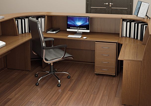 Полка для стойки угловой "Riva" А.РС-5.1 орех гварнери - Вид 2