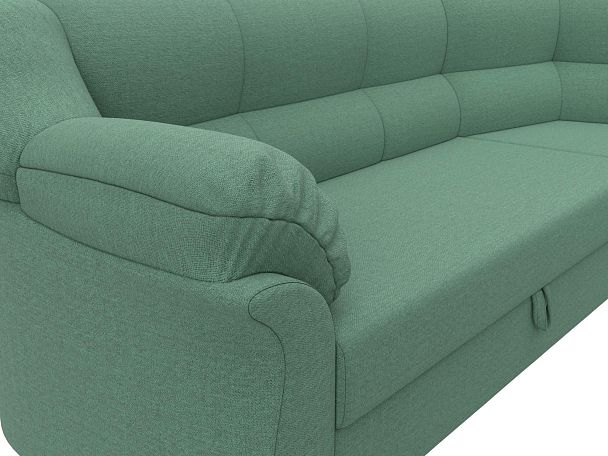 Диван угловой Карнелла правый угол Рогожка зеленый - Вид 4