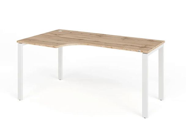 TANDEM RTD076-MK-160L-V Стол угловой на металлокаркасе левый 1600х900х750 Вотан/Белый - Вид 1