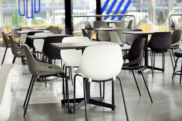 Стул Q5 (4 ножки) каркас черный, желтый, стопируемый - Вид 3