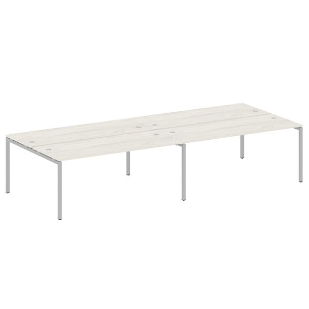 Metal System Quattro Р. ст. на 4 раб. места на П-образном м/к 40БП.СМ-4.5 Дуб наварра/Серый металл 3600*1475*750 - Вид 1