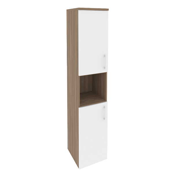 Onix Шкаф высокий узкий левый O.SU-1.5 (L) Дуб аризона/Белый бриллиант 400*420*1977 - Вид 1