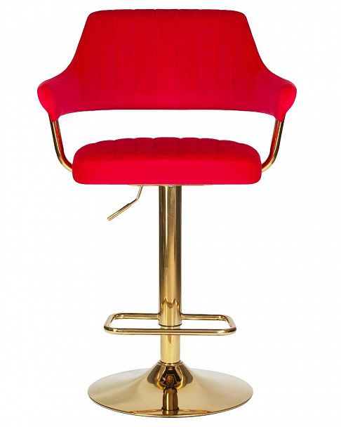Стул барный DOBRIN CHARLY GOLD (красный велюр (MJ9-45)) - Вид 6