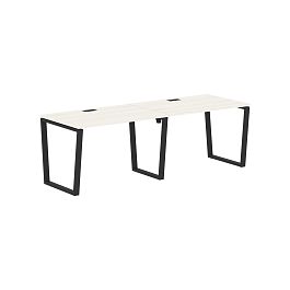 Стол 2-х местный EVWST 2380 Ясень Траун/Черный 2326х800х750 EDIS - Фото предпросмотра